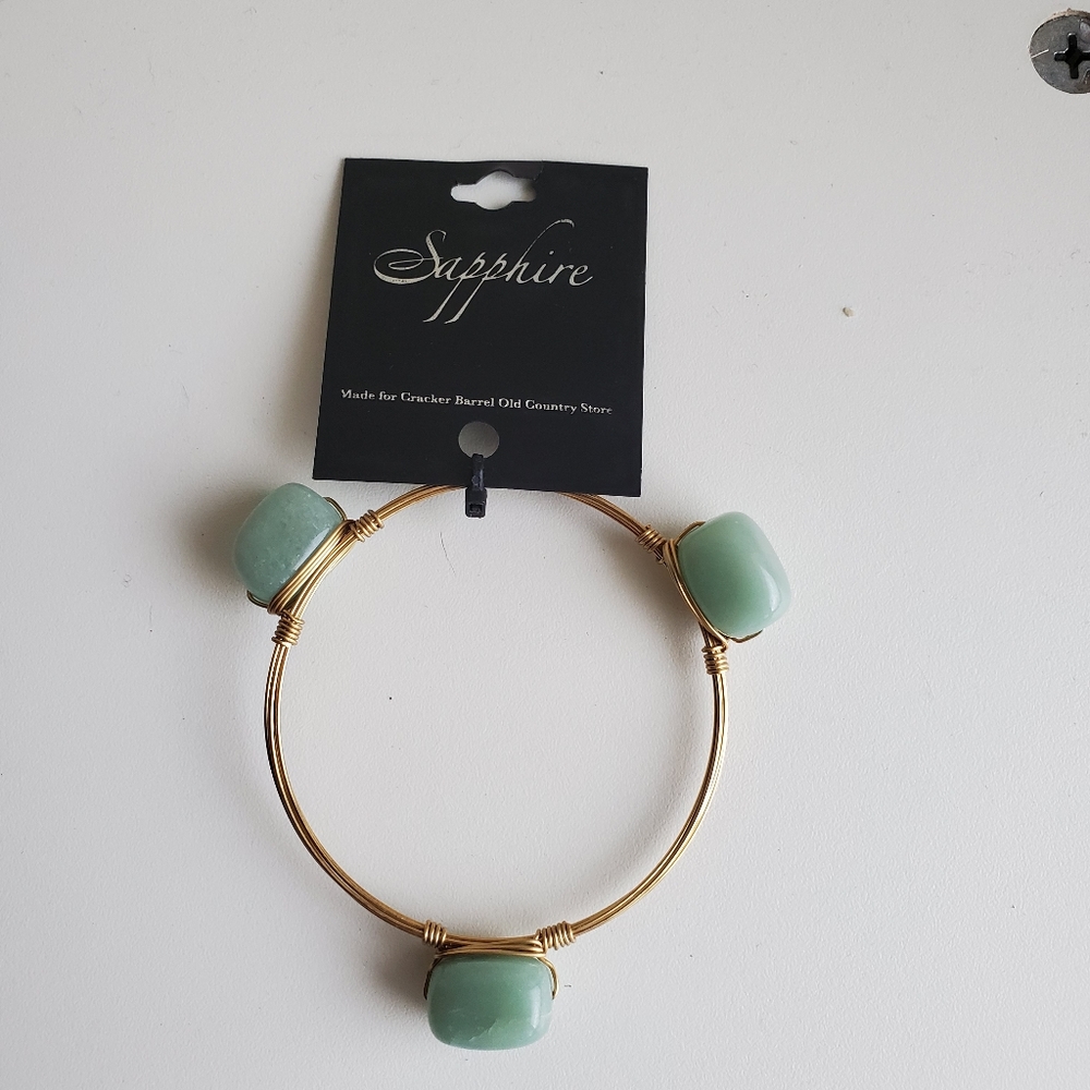 Copper stone bracelet